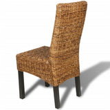 Dining Chairs 4 pcs Abaca and Solid Mango Wood 274200