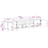 5 Piece LED TV Cabinet Concrete Grey Engineered Wood 3416922