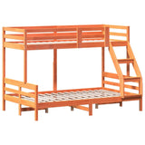 Bunk Bed without Mattress 80x200/120x200 cm Wax Brown Solid Wood 3207180