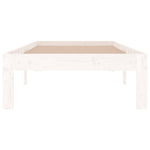 Bed Frame without Mattress White 75x190cm Small Single 810326