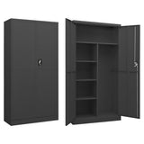 Locker Cabinet Anthracite Steel Locker Cabinet Rectangular 335973