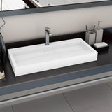 Wash Basin 100x46x11 cm Mineral Cast/Marble Cast White 144066