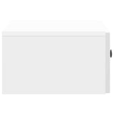 Wall-Mounted Bedside Cabinet with Drawer 2 pcs High Gloss White 898114