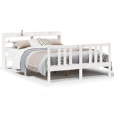 Bed Frame with Headboard without Mattress White 140x200 cm 3306711