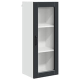 Wall Glass Cabinet PORTO Black 40 x 31 x 100 cm Engineered Wood 885446