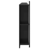 Headboard Cabinet with Storage Black Engineered Wood 8001301