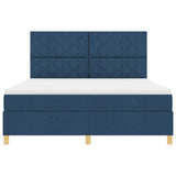 Box Spring Bed with Headboard Blue 180 x 200 cm Fabric 3339720