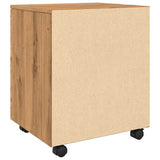 ZNTS Mobile File Cabinet with Wheels Artisan Oak 45x38x54 cm Engineered Wood 856950