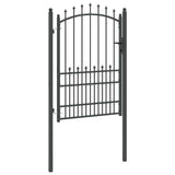 Fence Gate with Spikes EMMEN 170 x 100 cm Powder-coated steel 42009020