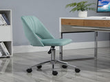 Mid Back Office Chair Velvet Fabric Swivel Scallop Shape Computer Desk Chair for Home Study Bedroom T3398P328243