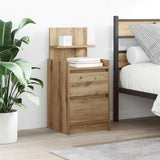 Bedside Cabinet with 2 Drawers Artisan Oak 38x34x80 cm 861371