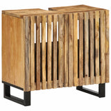 2 Piece Bathroom Furniture Set Solid Wood Rough Mango 3217088