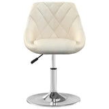 Swivel Dining Chairs 2 pcs Cream Velvet 335282