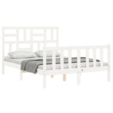 Bed Frame without Mattress White 120x200 cm Solid Wood Pine 3193072