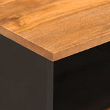 Bedside Cabinets 2 pcs Brown and Black Solid Wood Mango 356790