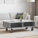 Side Table with Wheels Grey Sonoma 90 x 50 x 30 cm 891021