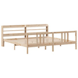 Bed Frame with Headboard without Mattress 200x200 cm 3306718