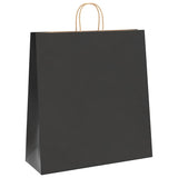 ZNTS Paper Bags 250 pcs with Handles Black 45x17x48 cm 4101653