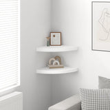 323917 Floating Corner Shelves 2 pcs White 35x35x3,8 cm MDF