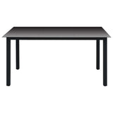 7 Piece Garden Dining Set Black 3060049