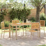 Garden Stacking Chairs 4 pcs Brown and Beige 54 x 56 x 90 cm 3403060