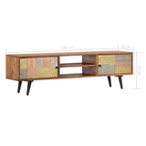 ZNTS TV Cabinet 140x30x40 cm Solid Acacia Wood 247682