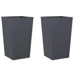 ZNTS Garden Planters Anthracite 2 pcs 45x45x75 cm Steel 851099