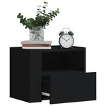 ZNTS Wall-mounted Bedside Cabinets 2 pcs Black 45x30x35 cm 848314