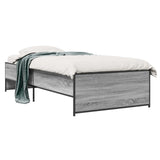 Bed Frame Grey Sonoma 80 x 200 cm Engineered Wood 8009098