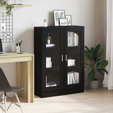 Book Cabinet Black Oak 82.5x30.5x115 cm Engineered Wood 862021