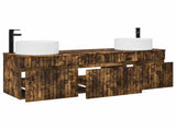 Bathroom Cabinet Set 3 pcs Smoked Oak 49 x 44.5 x 65.5 cm 3405782