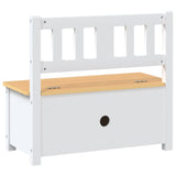 Children Storage Bench White and Beige 60x30x55 cm MDF 10408
