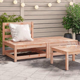 Garden Sofa Armless with Footstool Solid Wood Douglas 837961