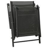 3 Piece Garden Lounge Set Textilene and Aluminium Black 312198