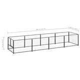 Dog Kennel Black 4 m Steel 3082094
