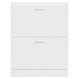 Shoe Cabinet High Gloss White 63x24x81 cm Engineered Wood 342560