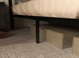 Industrial Double Frame, 5FT Steel Base with Headboard, Footboard, Slatted Support and Under T3398P340963