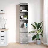 Highboard Concrete Grey 37.5x35x180 cm Engineered Wood 861664