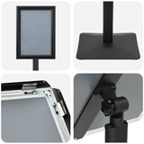 Pedestal Poster Stand Silver A4 Cast Iron 42020978