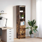 Highboard Smoked Oak 37.5x35x180 cm Engineered Wood 861665