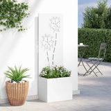 Garden Privacy Screen White 50 x 150 cm Cold-rolled steel 876435