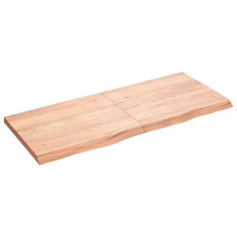 Table Top Light Brown 120x50x cm Treated Solid Wood Oak 3156373