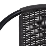 Garden Chair Set of 6 Black Plastic rattan, steel Standard 3107704