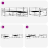 Outdoor Sofa Set 6 pcs White 3386043