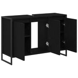Bathroom Cabinet Black Oak 90 x 30 x 60 cm Engineered Wood 886480