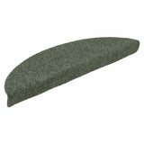 Stair Mats Self-adhesive 15 pcs 56x17x3 cm Green Half Round 322358