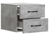 Wall-Mounted Bedside Cabinet with Drawer 2 pcs Concrete Grey 898642