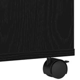 Printer Stand Black Oak 60 x 48 x 74 cm Engineered Wood 862287