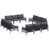 Garden Sofa Set Anthracite Steel 3378972