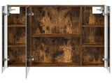 Bathroom Mirror Cabinet Smoked Oak 83.5 x 15.5 x 70 cm 889267